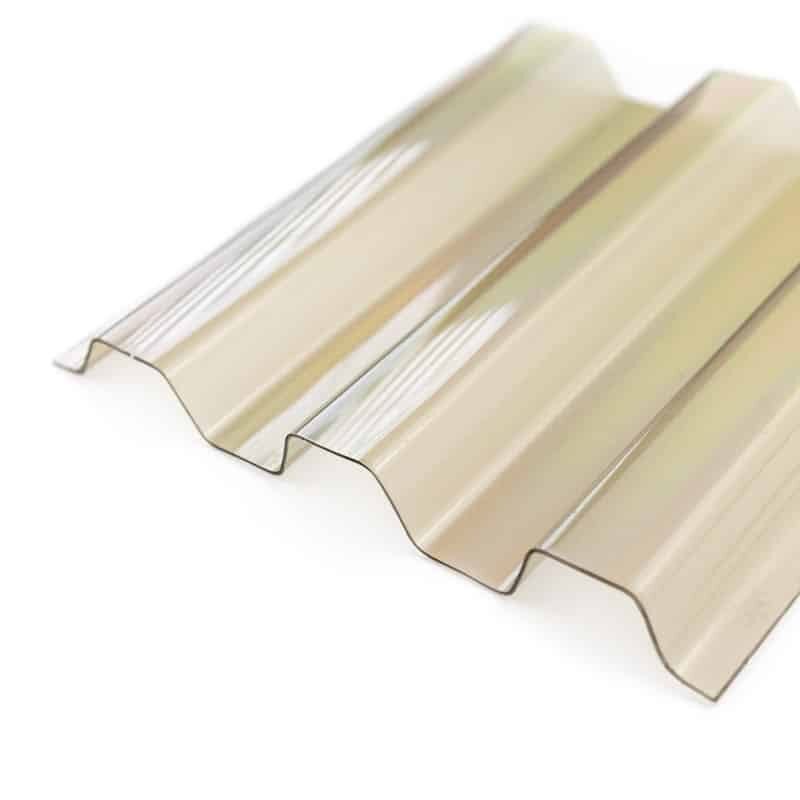Renolit Ondex Sollux® Profilplatten Aus Pvc Trapez 70:18 Rauchfarben Glatt 1,1 Mm