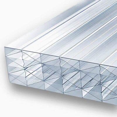 6er Polycarbonat Platte Zuschnitt Bruchfest Klar Gewächshausplatten UV-Schutz DE 