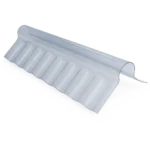 Klares Firstprofil aus PVC fuer Trapez 70/18, Sinus 76/18 und Sinus 177/51 Wellplatten. Zubehör zur Dachabdeckung und Montage.