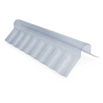 Klares Firstprofil aus PVC für Trapez 70/18, Sinus 76/18 und Sinus 177/51 Wellplatten zur Dachabdeckung und Lichtplatten Montage.