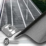 Terrassenueberdachung Bausatz Acrylglas Wellplatten 3 mm graphit Perle 76/18 HIGHLUX – Komplettset mit Schrauben und Kalotten