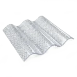 Acryl-Wellplatte farblos klar mit Perlenstruktur, Sinus-Profil 76/18, für Terrassendach und Carport