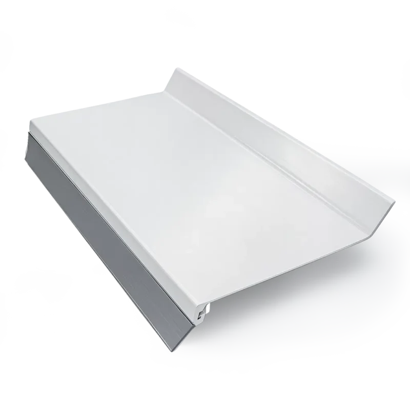 Wandanschlussprofil Alu weiss – Anschluss Terrassendach an Hauswand fuer Steg und Wellplatten