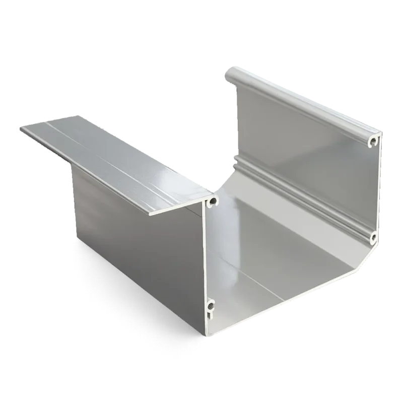 Alu Kastenrinne 110x80 mm pressblank silber – robuste Dachrinne aus Aluminium fuer Stegplattendach und Welldach