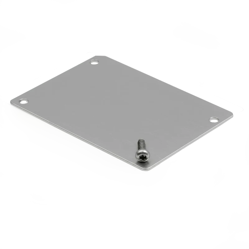 Rinnenendstueck Alu pressblank 110x80mm – Verschluss fuer Kastenrinne inkl. Schrauben