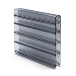 Graphitfarbene Marlon Premium Longlife 16 mm Polycarbonat-Doppelstegplatte für moderne Dächer