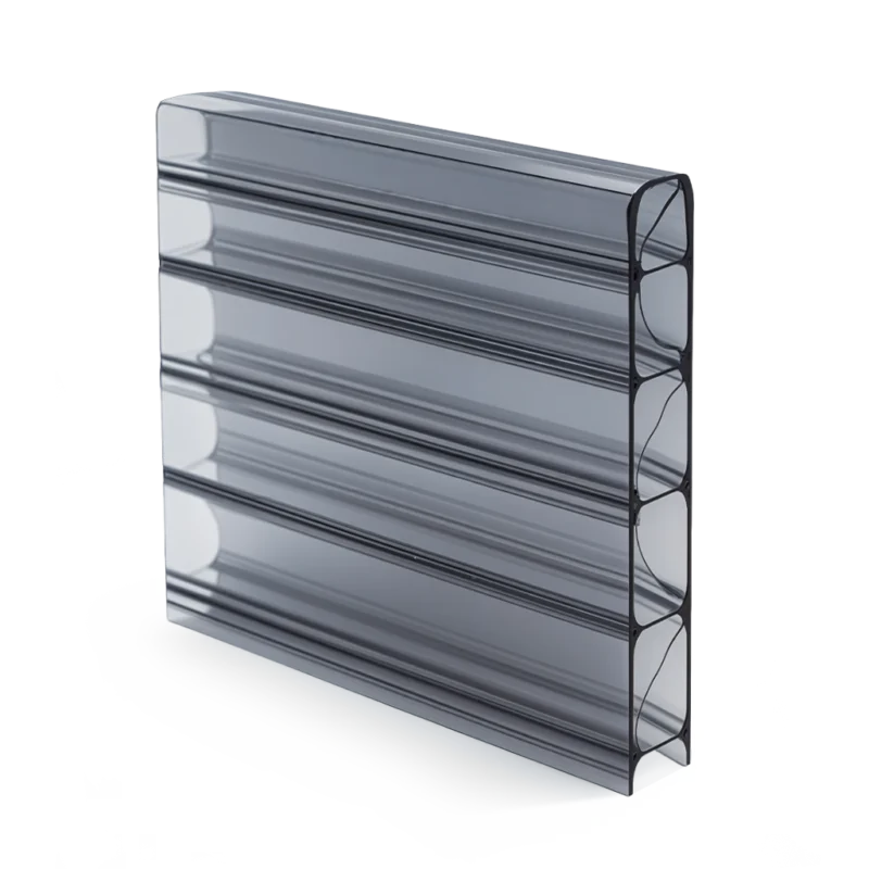 Graphitfarbene Marlon Premium Longlife 16 mm Polycarbonat-Doppelstegplatte für moderne Dächer