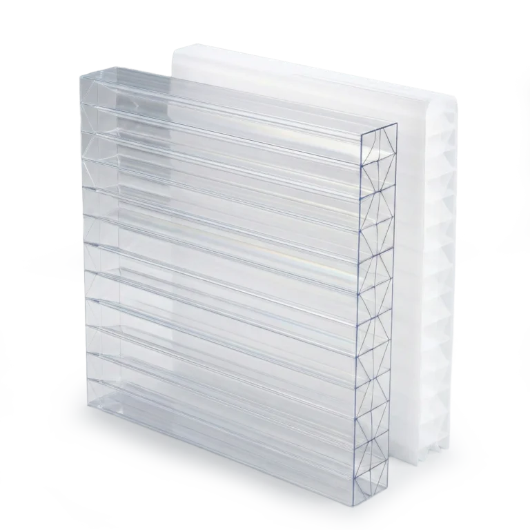 Stegplatten-Vergleich 2026: Welches Material, welche Stärke? Doppelstegplatten 16 mm Polycarbonat MARLON X-Struktur – hagelfest, für Terrassendach und Carport