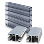 Plattenmuster Premium Longlife graphit mit Alu-Alu-Mittelprofil und Randprofil